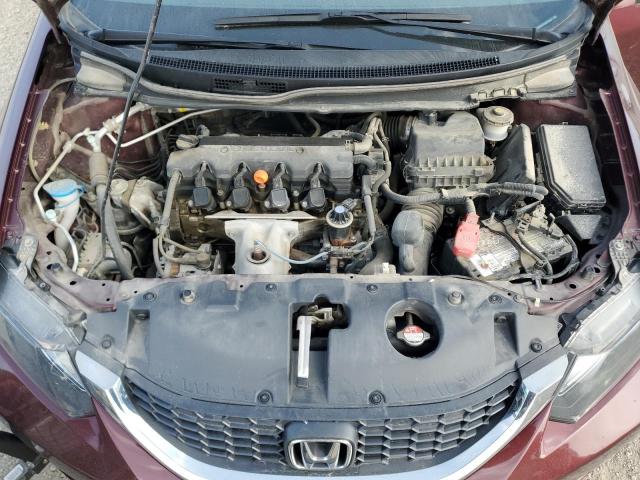 19XFB2F5XEE008298 - 2014 HONDA CIVIC LX MAROON photo 11