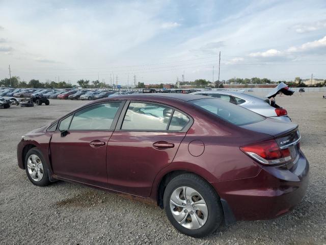 19XFB2F5XEE008298 - 2014 HONDA CIVIC LX MAROON photo 2