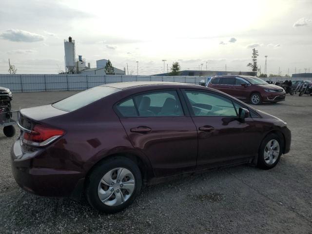 19XFB2F5XEE008298 - 2014 HONDA CIVIC LX MAROON photo 3