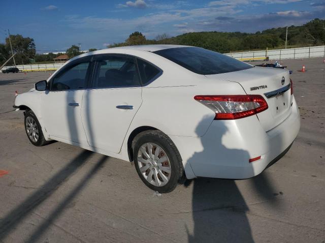 3N1AB7AP6EL684908 - 2014 NISSAN SENTRA S WHITE photo 2