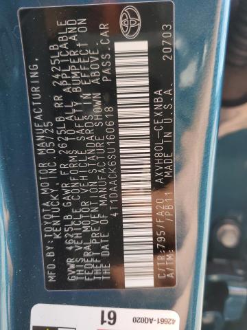 4T1DAACK6SU160618 - 2025 TOYOTA CAMRY XSE BLUE photo 13