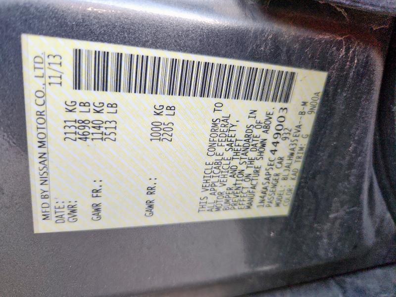 1N4AA5AP5EC449003 - 2014 NISSAN MAXIMA S 灰色 照片 13