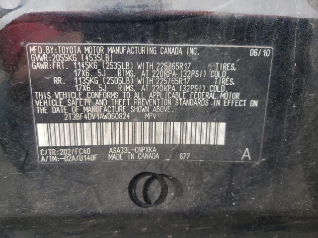 2T3BF4DV1AW060824 - 2010 TOYOTA RAV4 Qara foto 13