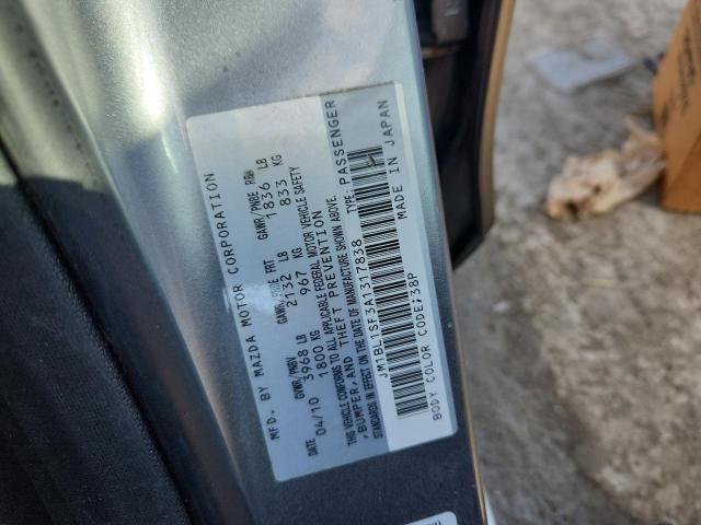 JM1BL1SF3A1317838 - 2010 MAZDA 3 I GRAY photo 12