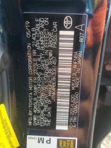 JTNK4RBE8K3061457 - 2019 TOYOTA COROLLA SE BLUE photo 13