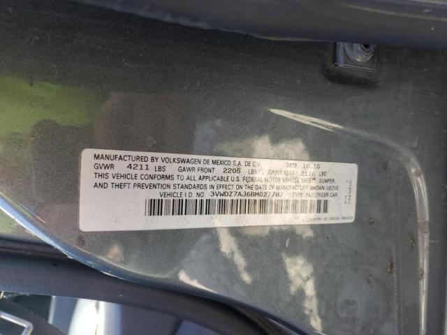 3VWDZ7AJ6BM027787 - 2011 VOLKSWAGEN JETTA SE Boz foto 12