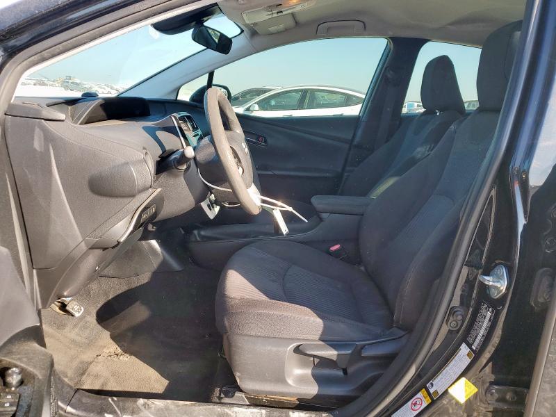 JTDKBRFU1H3547029 - 2017 TOYOTA PRIUS BLACK photo 7