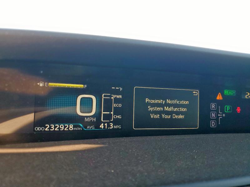 JTDKBRFU1H3547029 - 2017 TOYOTA PRIUS BLACK photo 9