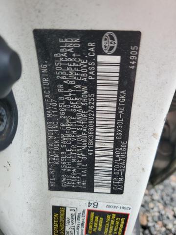 4T1BK36B08U276255 - 2008 TOYOTA AVALON XL WHITE photo 12