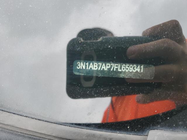 3N1AB7AP7FL659341 - 2015 NISSAN SENTRA S BLACK photo 12