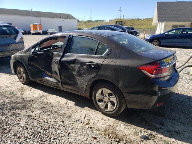 19XFB2F57DE031827 - 2013 HONDA CIVIC LX BLACK photo 2