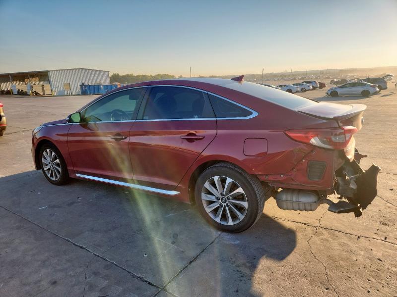 5NPE34AF8FH247849 - 2015 HYUNDAI SONATA SPORT MAROON photo 2