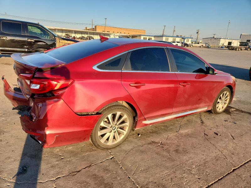 5NPE34AF8FH247849 - 2015 HYUNDAI SONATA SPORT MAROON photo 3