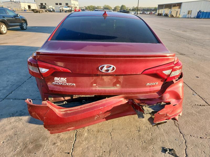 5NPE34AF8FH247849 - 2015 HYUNDAI SONATA SPORT MAROON photo 6