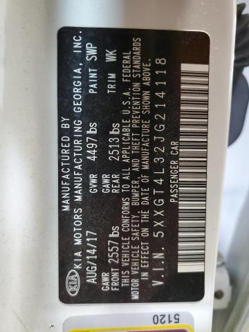 5XXGT4L32JG214118 - 2018 KIA OPTIMA LX WHITE photo 12