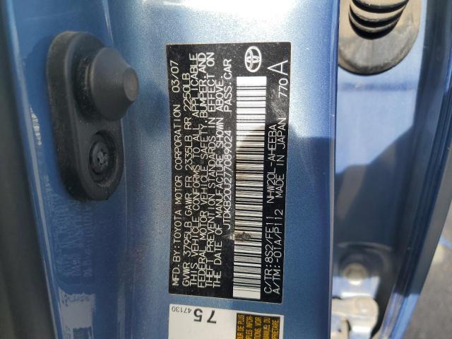 JTDKB20U277089024 - 2007 TOYOTA PRIUS Mavi foto 12