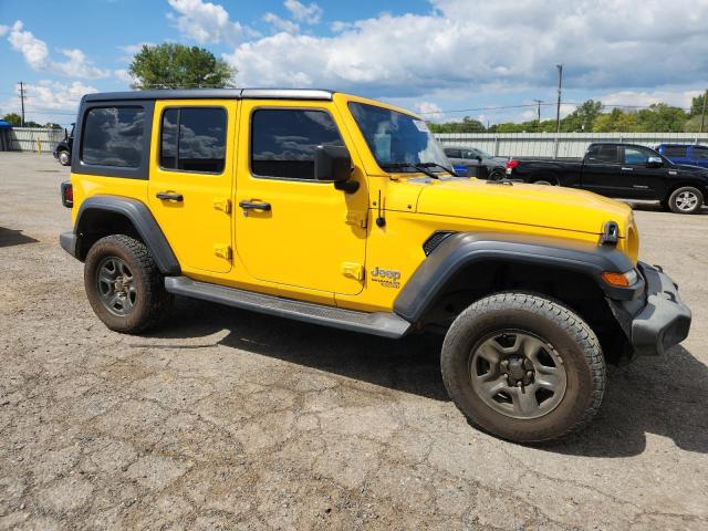 1C4HJXDG2KW579184 - 2019 JEEP WRANGLER UNLIMITED SPORT Դեղին լուսանկար 4
