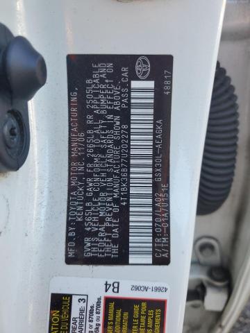 4T1BK36B77U202278 - 2007 TOYOTA AVALON XL 白色 照片 12