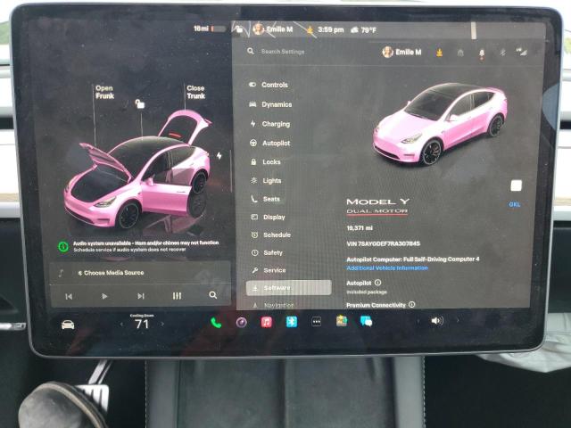 7SAYGDEF7RA307845 - 2024 TESLA MODEL Y Siyah fotoğraf 9