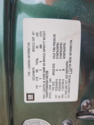 1G4HP54K834140720 - 2003 BUICK LESABRE CUSTOM Կանաչ լուսանկար 13