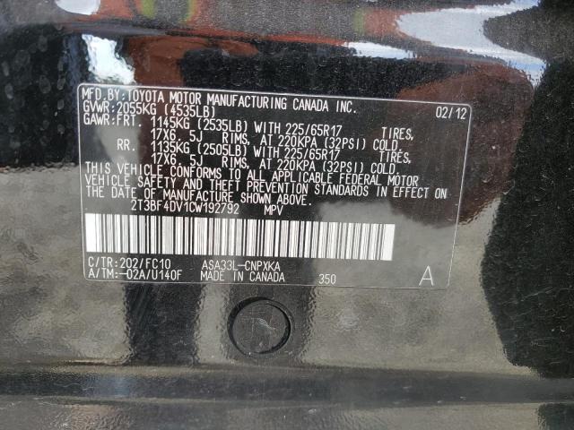 2T3BF4DV1CW192792 - 2012 TOYOTA RAV4 Qara foto 13