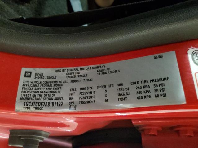 1GCJTCDE7A8101199 - 2010 CHEVROLET COLORADO LT RED photo 13