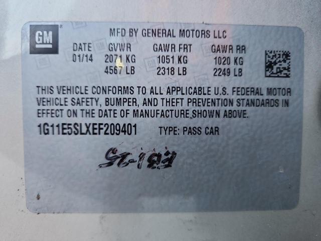 1G11E5SLXEF209401 - 2014 CHEVROLET MALIBU 2LT SILVER photo 13