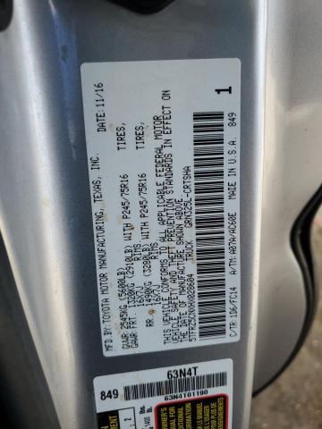 5TFRZ5CNXHX028604 - 2017 TOYOTA TACOMA ACCESS CAB Srebrny zdjęcie 12