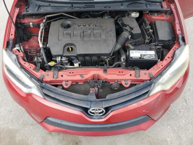 2T1BURHE1EC122963 - 2014 TOYOTA COROLLA L RED photo 11
