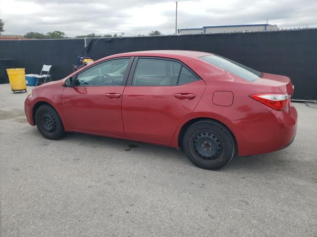 2T1BURHE1EC122963 - 2014 TOYOTA COROLLA L RED photo 2