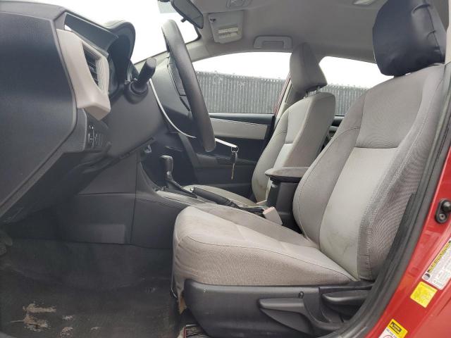 2T1BURHE1EC122963 - 2014 TOYOTA COROLLA L RED photo 7
