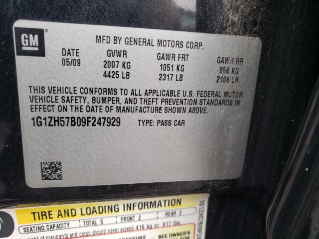 1G1ZH57B09F247929 - 2009 CHEVROLET MALIBU 1LT Сұр фото 12