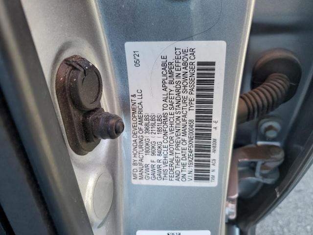 19XZE4F5XNE000458 - 2022 HONDA INSIGHT EX SILVER photo 13