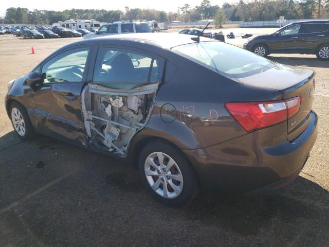 KNADN4A38D6143703 - 2013 KIA RIO EX BROWN photo 2