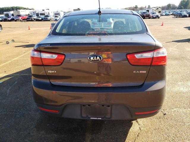 KNADN4A38D6143703 - 2013 KIA RIO EX BROWN photo 6