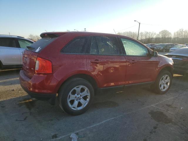 2FMDK3JC0DBE32271 - 2013 FORD EDGE SEL MAROON photo 3