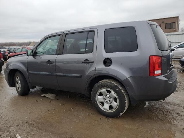 5FNYF4H26EB012001 - 2014 HONDA PILOT LX GRAY photo 2