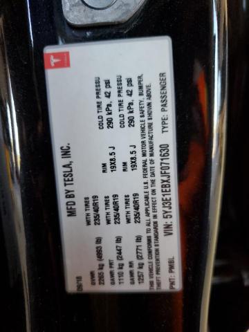 5YJ3E1EBXJF071630 - 2018 TESLA MODEL 3 Սև լուսանկար 13