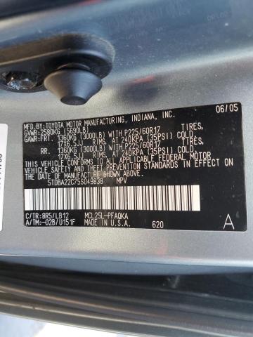 5TDBA22C75S049838 - 2005 TOYOTA SIENNA XLE BLUE photo 12