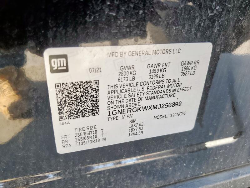 1GNERGKWXMJ256899 - 2021 CHEVROLET TRAVERSE LT 黑色 照片 14