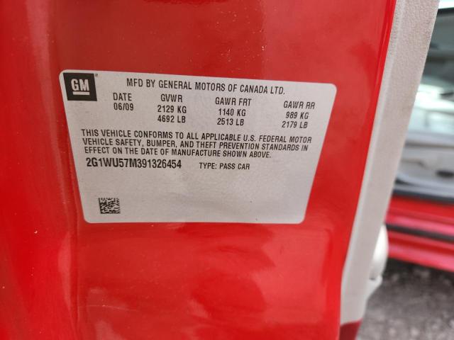 2G1WU57M391326454 - 2009 CHEVROLET IMPALA LTZ 红色 照片 13