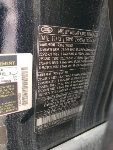 SALWR2WF3EA329955 - 2014 LAND ROVER RANGE ROVE HSE BLACK photo 13