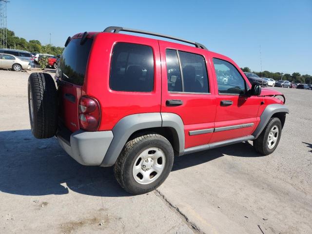 1J4GL48K35W616759 - 2005 JEEP LIBERTY SPORT წითელი ფოტო 3