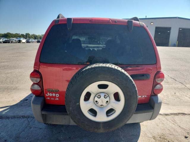 1J4GL48K35W616759 - 2005 JEEP LIBERTY SPORT წითელი ფოტო 6