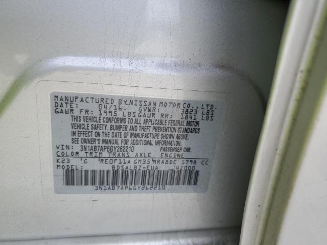 3N1AB7AP6GY262210 - 2016 NISSAN SENTRA S SILVER photo 12