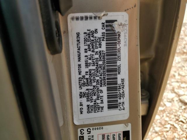 1NXBR32E96Z668627 - 2006 TOYOTA COROLLA CE 金色 照片 12