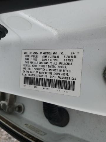 19UUB3F56FA009533 - 2015 ACURA TLX TECH WHITE photo 12
