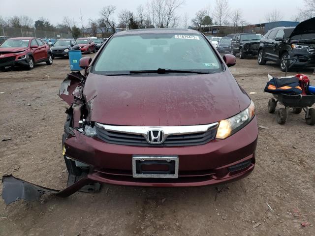 2HGFB2F85CH541186 - 2012 HONDA CIVIC EX MAROON photo 5