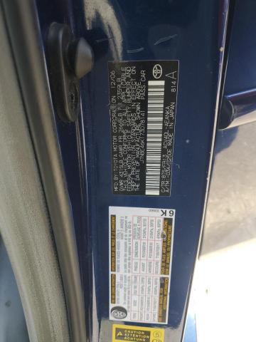 JTNBE46K173078141 - 2007 TOYOTA CAMRY A CE BLUE photo 12