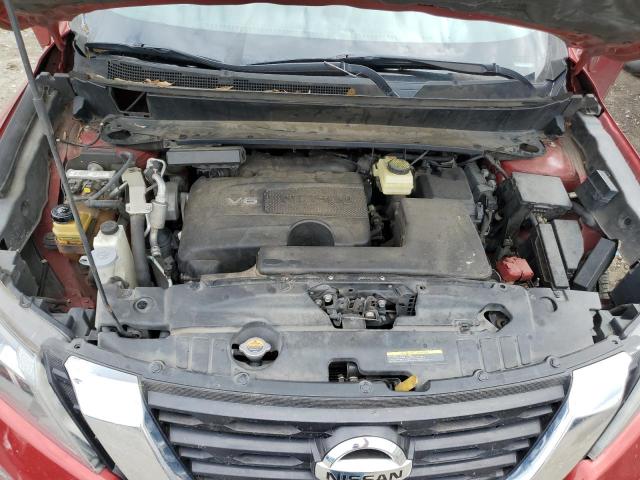 5N1DR2MN0HC655709 - 2017 NISSAN PATHFINDER S 勃艮第红 照片 12